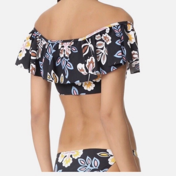 NWT TORY BURCH Hopewell Off-the-Shoulder Ruffle Swim Top + Hipster Bottom-SM - Picture 5 of 14